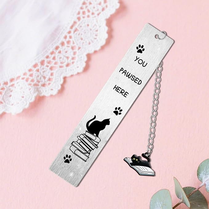 Cute Cat Book Mark for Reading Women Funny Cat Gifts for Cats Lover Gifts for Reader Bookworm Bookish Gift for Book Lover Gift for Cats Mom Dad Present for Pet Lover Reading Accessories