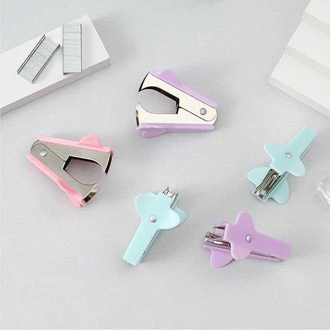 Staples Remover, Professional Efficient Pinch Jaw Ergonomic Design Staples Puller Tool for Office School and Home (Purple)
