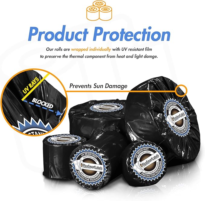 1.25" x 0.85" Direct Thermal Label - Compatible with Rollo Label Printer & Zebra Desktop Printers – 1” Core, Permanent Adhesive Perforated Postage QR Barcode Shipping Sticker - 1 Roll, 1500/Roll