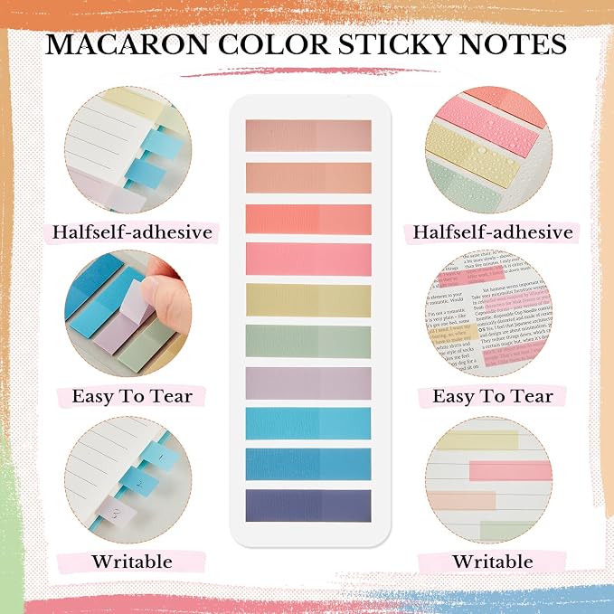 Spakon 7 Pcs Book Lovers Gifts for Readers Bookish Book Annotation Kit Aesthetic Pastel Highlighters No Bleed Gel Pens Reading Tabs Bookmark for Women Library Student Bible(Orange Series)