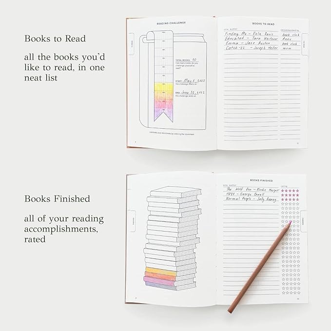 Kunitsa Co. Reading Journal - 52 reviews. Review and Track Your Reading. Book Journal for Book Lovers & Readers. Beige