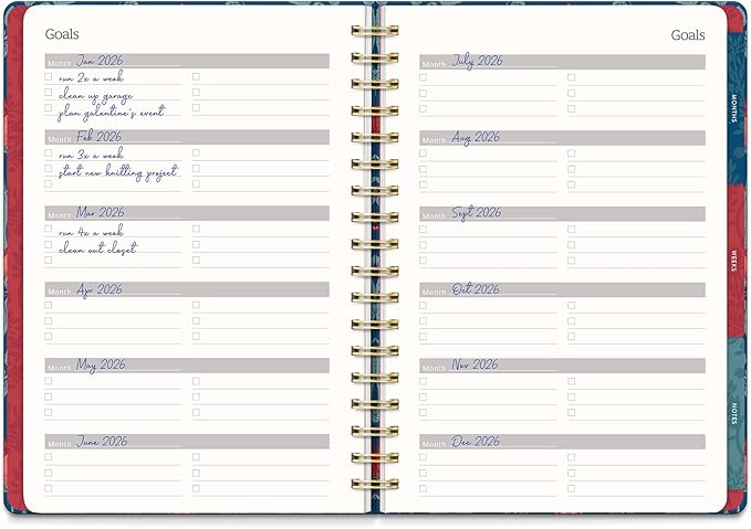 Orange Circle Studio Undated Tri-Tab Planner, Garden Renaissance