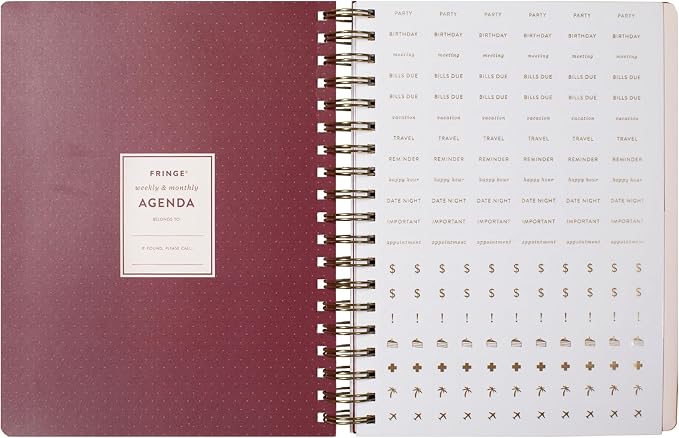 Fringe Studio Spiral Weekly Planner