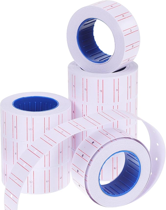 Healifty Price Marker Labeler Single Row Price Stickers 550 Labels Per Roll Self-Adhesive Sale Tags for Retail Shops 10 Rolls for Small Business Use