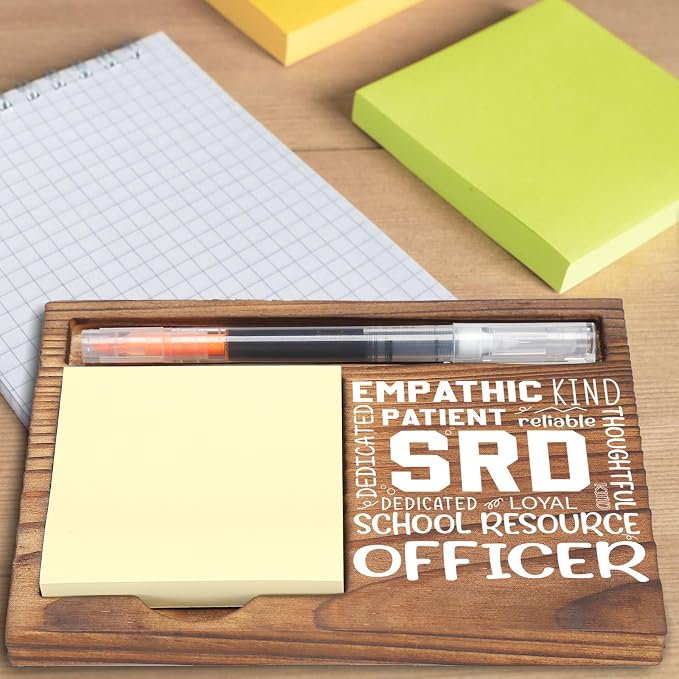 School Resource Officer School Staff Appreciation Gifts Inspirational Quote Thank You Juvenile Protection Security Officer Desk Self Stick Note Pad Holders EDP215