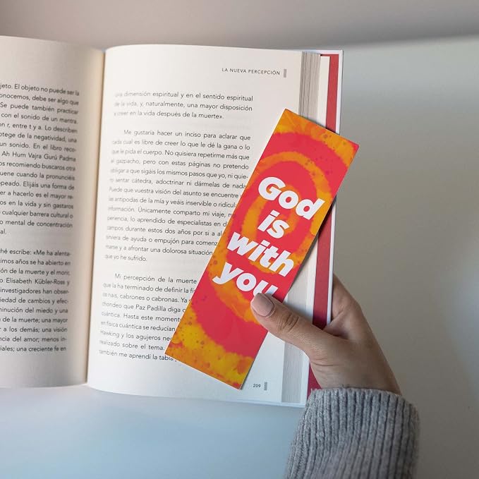 God is with You, Joshua 1:9, Bulk Pack of 25 Christian Bookmarks for Kids, Childrens Bible Verse Book Markers, Sunday School Prizes with Memory Verses, Scripture Gifts for Kids & Youth