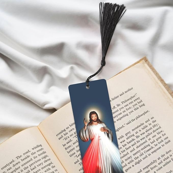 Jesus Bookmark for Book Lover Christian Gifts for Women Men Divine Mercy Bookmark Religious Faith Based Gifts for Mom Grandma Friends