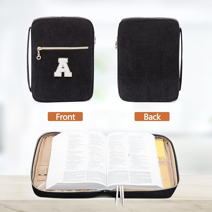 Bible Cover for Women, Initial Personalized Bible Gift Book Carrying Case for Study Suppliers & Accessories