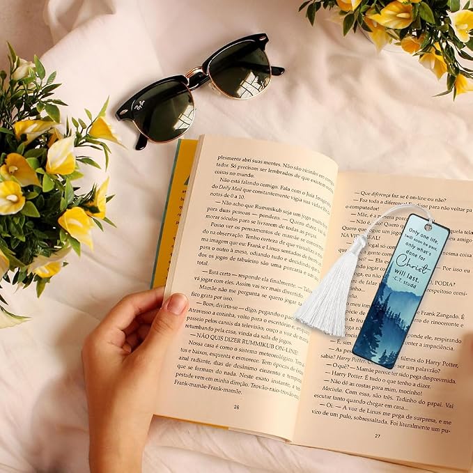 Christian Life Purpose Bookmark, Inspirational Gift for Believers, Uplifting Gift for Spiritual Readers, Spiritual Bookish Present, Unique Mountain & Scripture Design Bookmark, WCB81