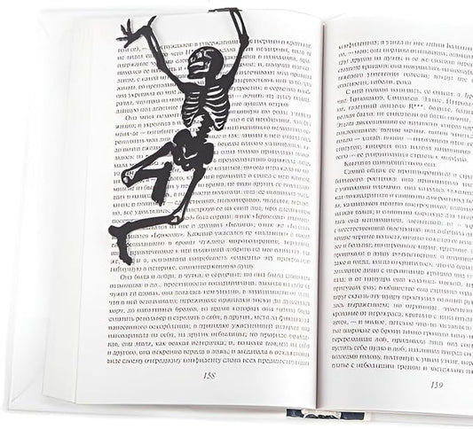 Bookmarks Funny Tainless Steel Metal Cute Unique Book Marks Markers Cool Personalized Novelty Skull Gifts Creative Separadores De Libros Lovers for Reading Women,Men,Kids,Teachers,Students