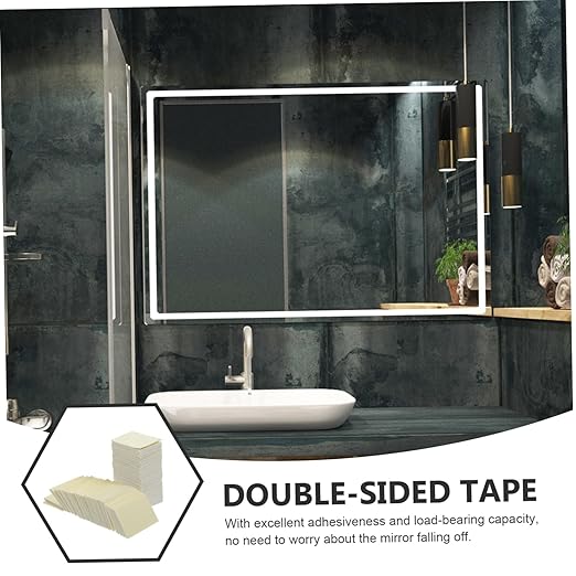 100pcs High Strength Double Sided Tape Heavy Duty Mounting Adhesive Adhesive Squares for Walls Easy to Apply Water and Heat Resistant