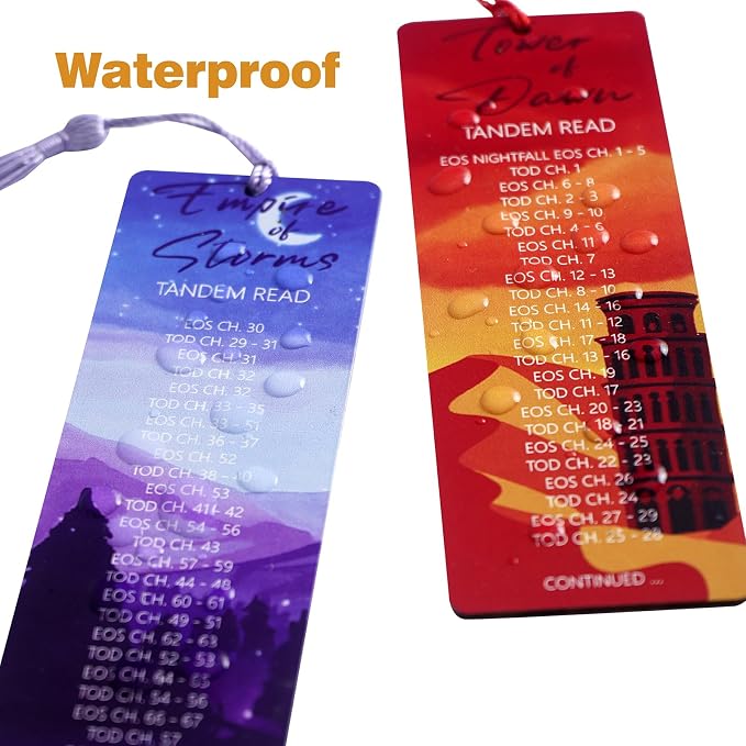 Set of 2 pcs - Throne Themes Tandem Read Bookmarks for Women with Silk Tassel, Fantasy Book Marks - Perfect Book Markers Merchandise for Fantasy Fans - Unique Gifts for Book Lovers