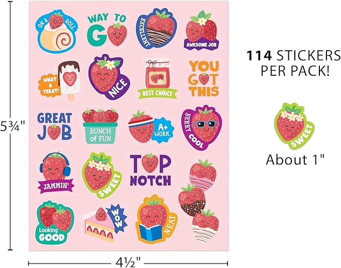 Teacher Created Resources Strawberry Smelly Stickers (TCR9442)