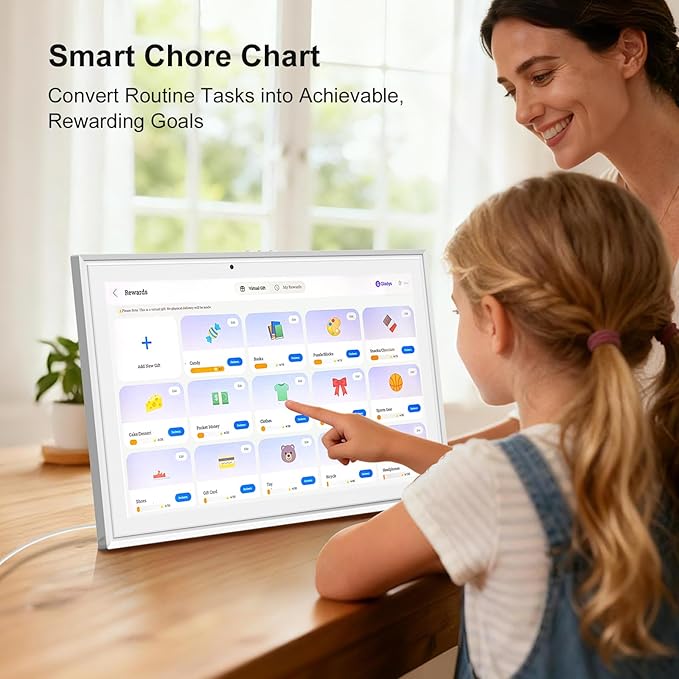 JSUSOU 15.6 Inch Digital Smart Calendar with FREE APP for Fridge & Wall Touch Screen, Magnetic Refrigerator Mount, Electronic Planner for Office Desk, Gift for Parents & Kids, White