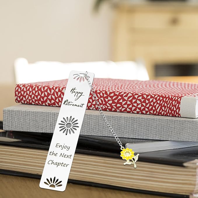 Happy Retirement Gifts for Women Men, Metal Bookmarks Personalized Gifts for Women, Personalized Bookmark Coworker Retirement Bookmark for Leaving Retired Teacher Nurse Coworker Librarian Leader