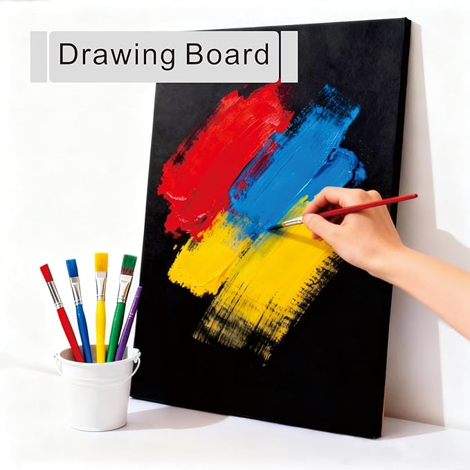 Black Poster Board 18 x 24 in, ZXUNLIEH 12 Pack Foam Poster Board, Foam Core Sheets, Double Sided Puzzle Board, Vision Board for Crafts, Frame, Signage, School Projects, Displays & Events