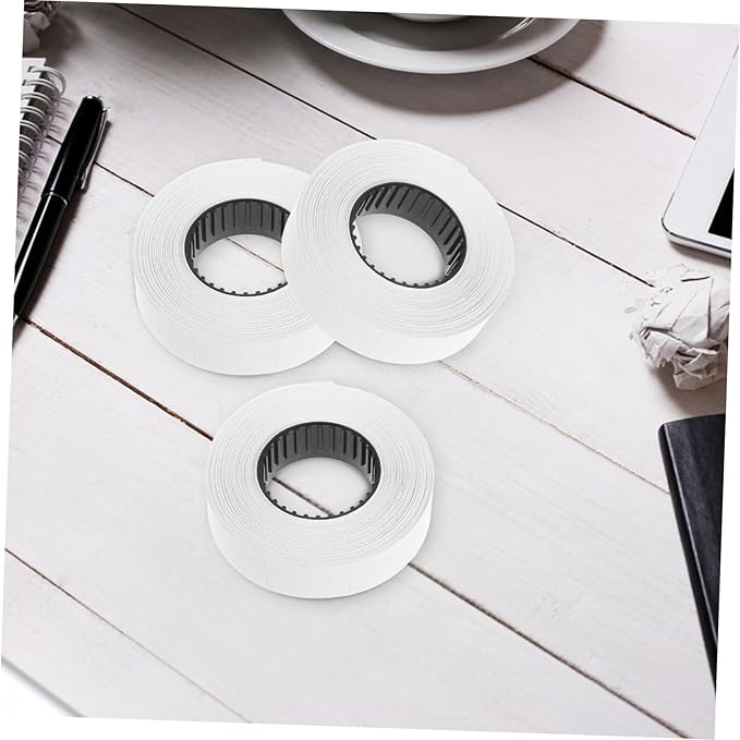 Uonlytech 10rolls Price Marker Labeler Paper Retail Price Tags for Efficient Organization for Supermarkets Offices and White Pricing Labels for Quick Identification