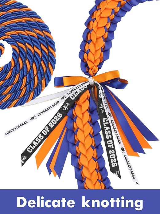 TFTAFAN Graduation Leis and Graduation Honor Cords Class of 2026 Graduation Ribbon Lei Graduation Necklace Braided Necklaces gift for Student Gifts Party Supplies