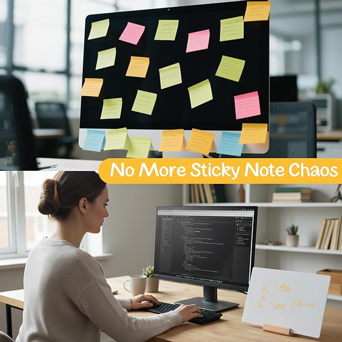 Small Dry Erase Board - 4PCS Whiteboards for Classroom Supplies with 40 Markers and 4 Erasers, Portable Double Sided Lapboard with Wood Base for Students Teachers School Accessories (11 x 8 in)