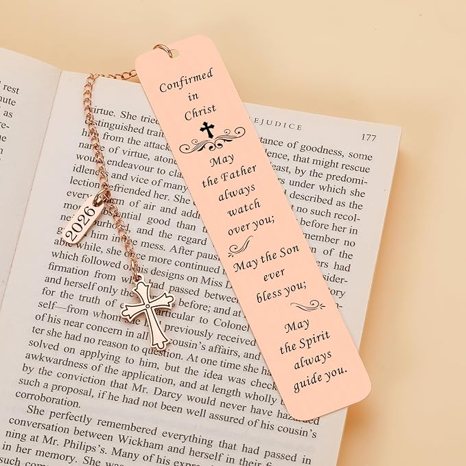 Confirmation Gifts for Teenage Girls Boys, Catholic Confirmation Gifts Bookmark for Teen Girls Boys, Confirmation Sponsor Gifts for Women Men, First Communion Gifts for Teens, Easter Gifts for Teens