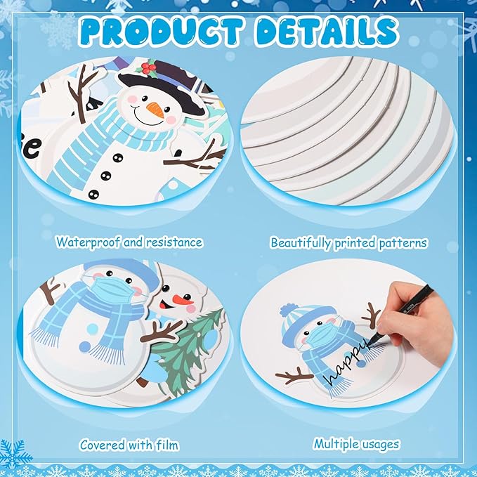 Winter Health Bulletin Board Set Snowman Flu Prevention Classroom Decor Sneezing Season Paper Cutouts for Door Wall Decor Christmas Winter Holiday Party Supplies