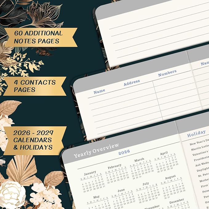 2026-2029 Monthly Pocket Planner/Calendar - JUL 2026 - JUN 2029(36 Months), 3 Year Monthly Planner 2026-2029, 6.4" x 3.8", 2 Bookmarks, Inner Pocket, Pen Holder, Perfect Organizer