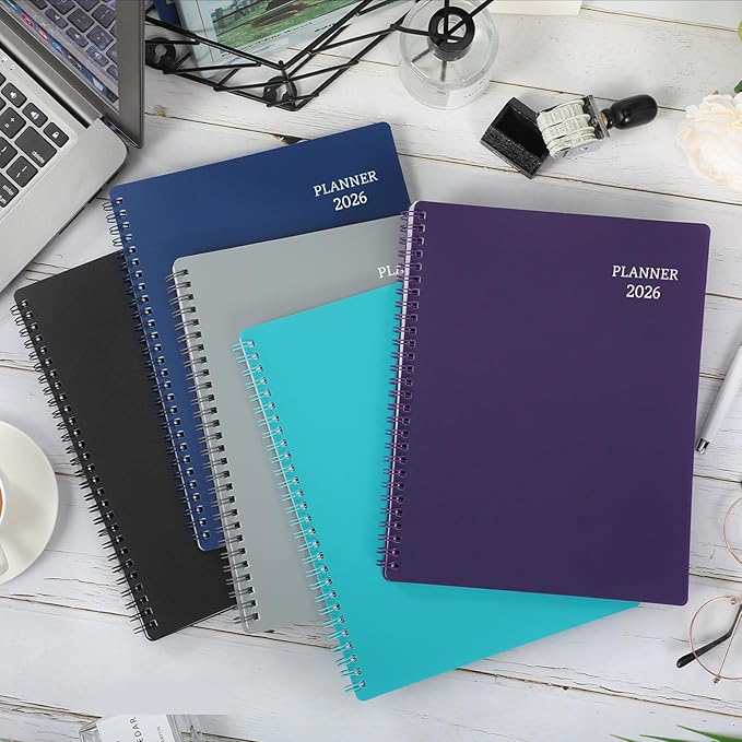 Planner 2026-2027 - 2026 Planner(January - December 2026), 8" x 10", Calendar Planner 2026, 2026 Planner Weekly and Monthly Spiral Bound, Flexible Cover, To-Do List, 12 Monthly Tabs
