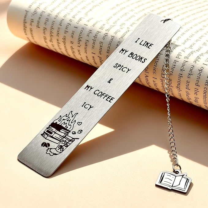 Spicy Book Marks for Reading Women, Friendship Birthday Gifts for Women, Coffee Lovers Gift Ideas for Readers, Book Loves, Book Club Gifts, Funny ChristmasGifts, Book Accessories