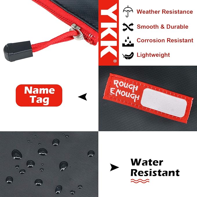 Rough Enough Important Document Storage Plastic File Folder Organizer Bag with Zipper 16 x 11 Inches Black Tarpaulin Water Repellent for Travel Office | 16 x 11 Inches, Organizer Holds 400+ A4/Legal Pages, YKK Zipper, Tarpaulin Water Repellent, Wipe Cl...