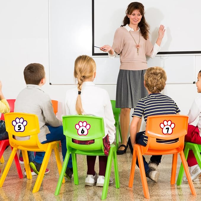 D24TIME Line up Spots for Classroom Floor - 36Pcs 4.5'' Waterproof Number Dots Stickers Floor Numbers for Classroom Lining up Sticker Back to School Kindergarten Preschool Elementary School Supplies