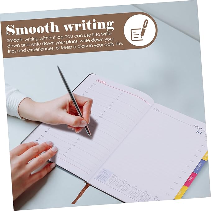 DOITOOL 2023 Calendar Notepad Daily Planner Notebook Flexible Cover Portable Schedule Book for Home and Office Use