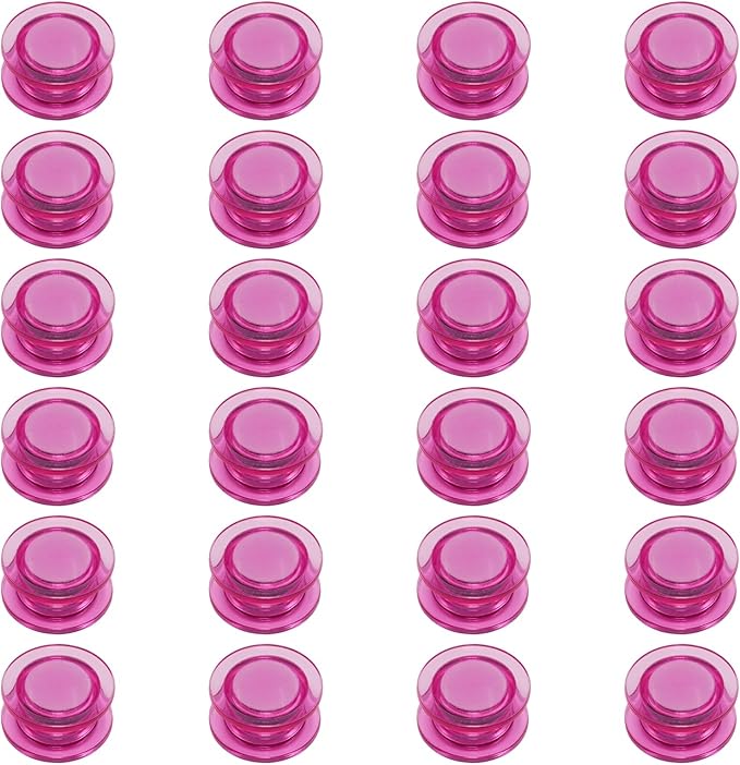 48 Pcs Pink Round Magnets for Whiteboard,Round Small Magnets for School,Office,Home (1.2 Inch)