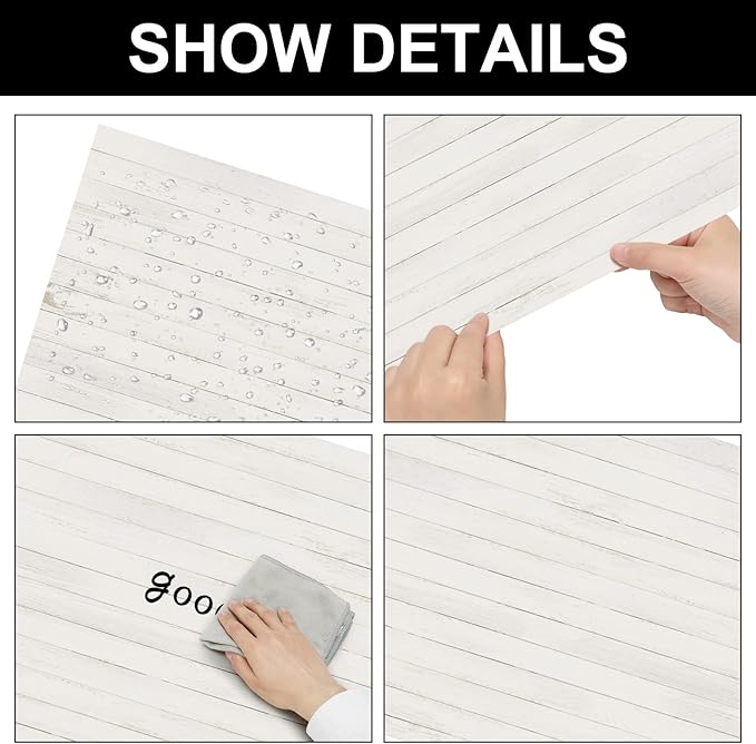 PerKoop 2 Roll White Wood Bulletin Board Paper 3.9" x 12ft Non Woven Bulletin Background Wallpaper Fade Resistant Board Roll Decoration for Arts Crafts Office School Classroom