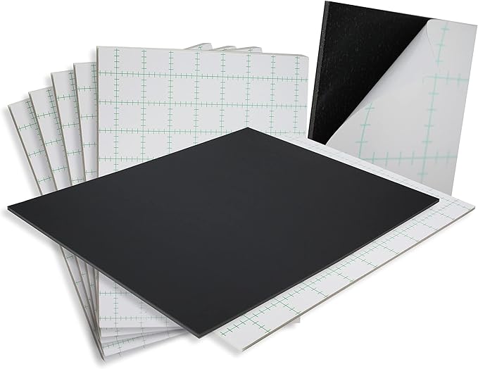 3/16" Black 1 Side Self Adhesive Foam Core Boards 20x24-25 Pack. Many Sizes Available. Acid Free Craft Poster Board for Signs, Buffered Presentations, School, Office and Art Projects