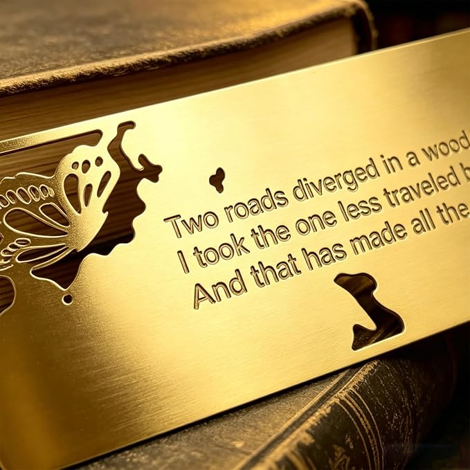 Premium Alloy Bookmark with Well Wishes Quotes, Iconic Keepsake Gifts for Graduation, New Semester, New Chapters, Birthday, Anniversary, Coming-of-Age, Christmas, Men, Women, Teachers, Students