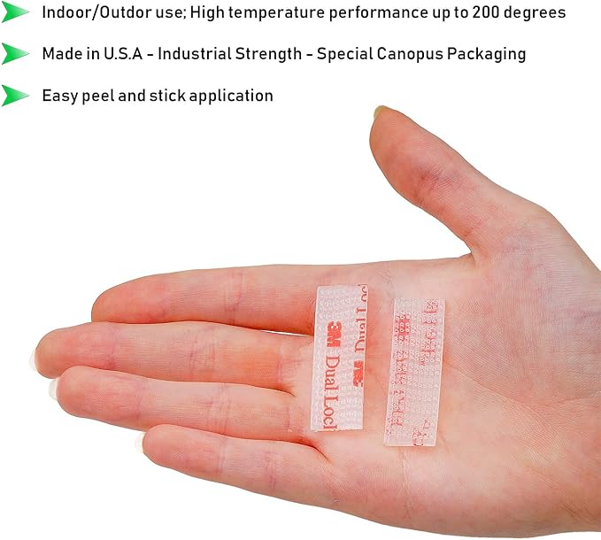 CANOPUS EZ Pass/I-Pass/SunPass Mounting Strips: Dual Lock Tape, Ezpass Tag Holder, Reclosable Fastener, Adhesive Peel-and-Stick Strips (4 Sets - 8 Pcs) with Cleaning Prep Pad (2 Pcs)