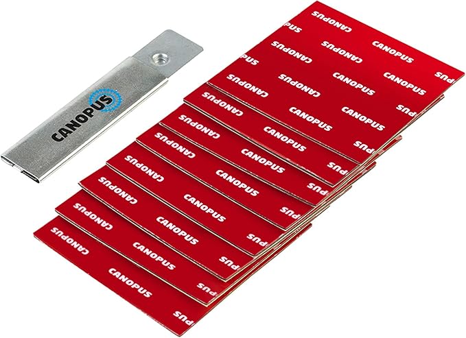 CANOPUS Mounting Square Tape Double Sided, Adhesive Pads Foam Tape, Made in USA, 5952 Roll, 8-PCs 3in x 3in Square Pack, with Box Cutter (1PC) and Razor Replacement (2PCs)
