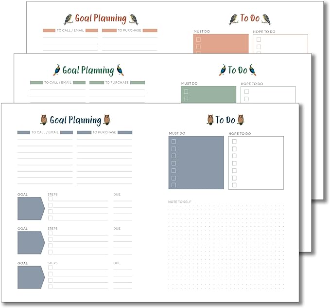 High Note 2026 Planner, 12-Month Weekly & Monthly Flexible Cover Calendar Book with Goal & Project Planning Pages, 2026, 5.75" x 7.5", Orders of The Animals