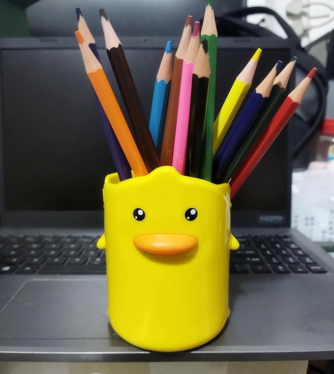 Adorable Cartoons Pencil Holders - Multifunctional Desktop Organizers (Duck)