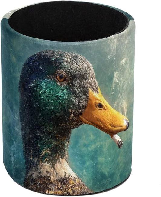 Duck Pen Holder Pencil Organizer for Desk, 3.1” x 3.1” x 3.9” Pencil Cup Office Supplies, Large Capacity Cute Pen and Makeup Brush Holder for Desktop, Home, School