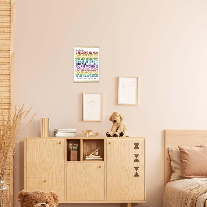 BUPOfromcn Classroom Poster Class Decor in This Classroom Inclusion Safe Space Diversity Inclusion Ally Fun Wall Art Prints 12x16 School Bedroom Crafts