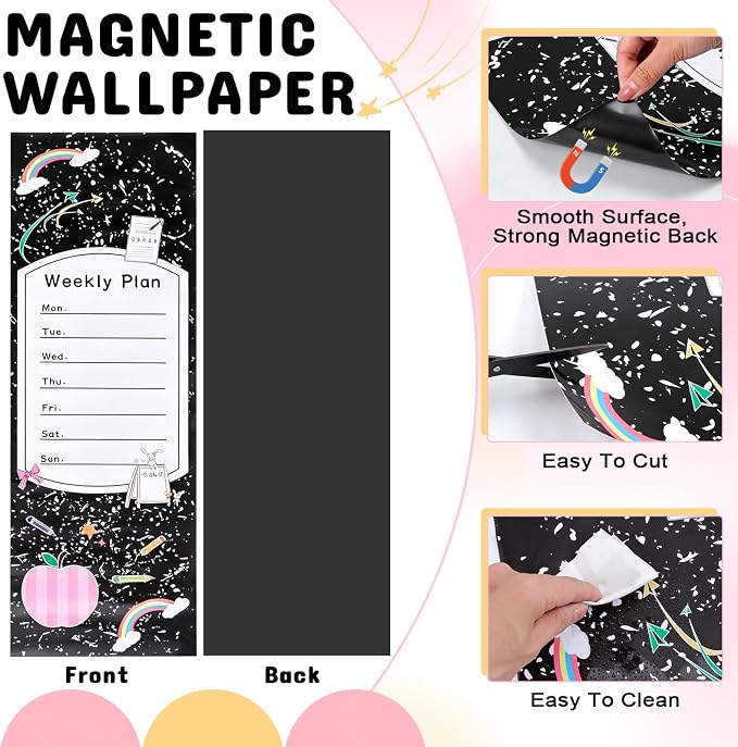16 Pcs Locker Accessories Kit, School Locker Organizer Set with Shelf, Magnetic Mirror, Pen Holder, Whiteboard Marker, Plush Rug and Wall Decals (Pink)