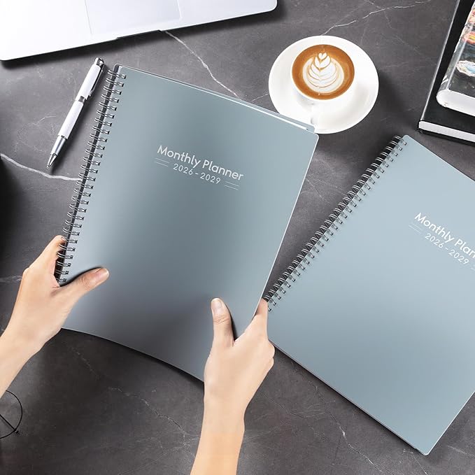 2026-2029 Monthly Planner/Calendar - 3 Year Planner 2026-2029, July 2026 - June 2029(36 Months), 9" x 11", 3 Year Calendar 2026-2027 Monthly Planner with Tabs & Pockets, Great for Long-Term Planning - Grey