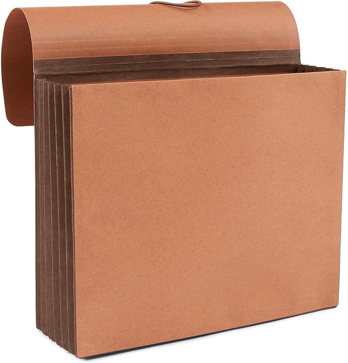 Staples® Heavy-Duty Wallet with Fully Lined Tyvek Gussets, 5 1/4" Expansion, Letter Size, Brown, 2/Pack