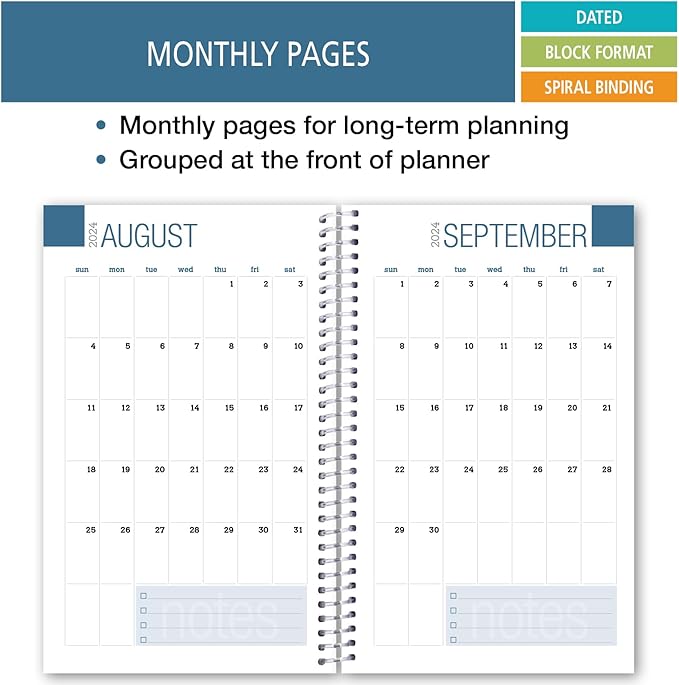 Elan Publishing Company Dated Student Planner for High School of College: Dated August 2024 - July 2025 (Green)