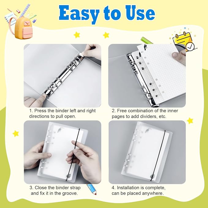 5" x 8" Clear Photo Sleeves for 6 Ring Binder, Index Card Storage, 50 Pcs Double-Sided Archival Photo Page Protectors, Top Loading Photo Sheet Protector for Photos, Postcards, Seed Packets