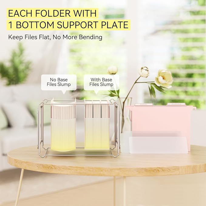 ThinkTex Extra Capacity Plastic Hanging File Folders, 4.72 Inch 8 Pack Reinforced Expanding Hang Folders Letter Size，Accordion Pocket with Movable Dividers,Heavy Duty for Filing Cabinet, Home Office