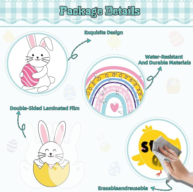 Easter Bulletin Board Set Spring Easter Bunny Eggs Bulletin Board Classroom Decorations Hopping into Spring Cutouts for Teacher Classroom School Office Chalkboard Wall Home Decor