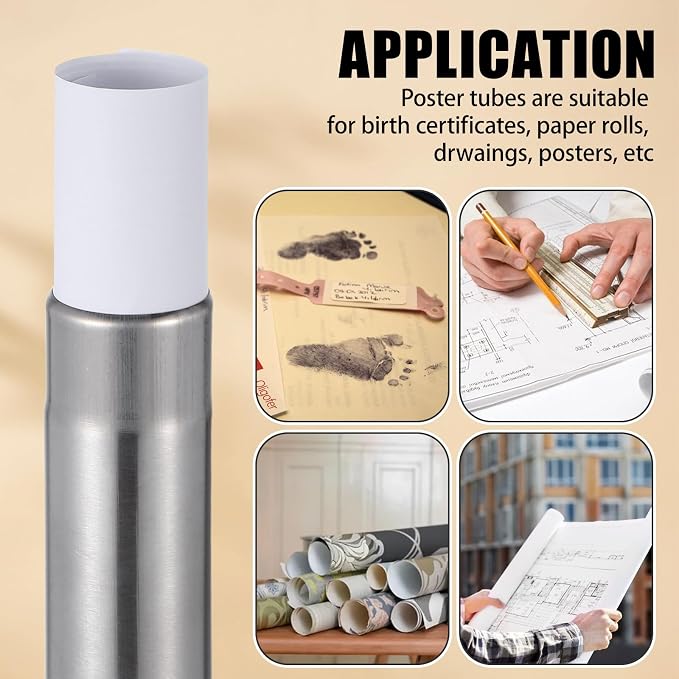 SHINEOFI Vintage Certificate Tube 11.81X1.18In Decorative Diploma Holder Cylinder Storage Tube for Birth Certificates Document Organizer