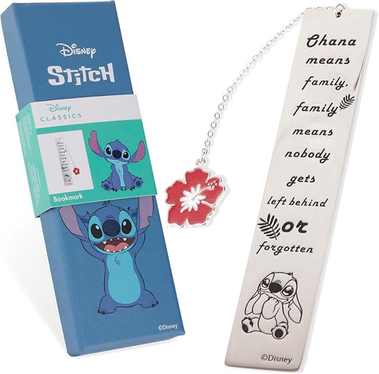 Disney Stitch Bookmarks Stainless Steel for Women Teens Kids Cute Kawaii Bookmark Book Lovers Teacher Appreciation Gifts (Silver Stitch)